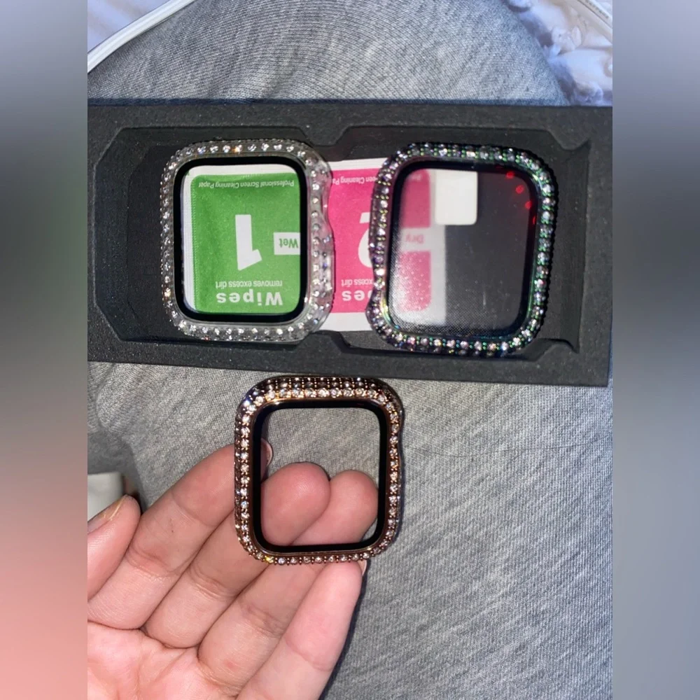 3 pack of blinged apple watch screen covers for Series 3 2 1